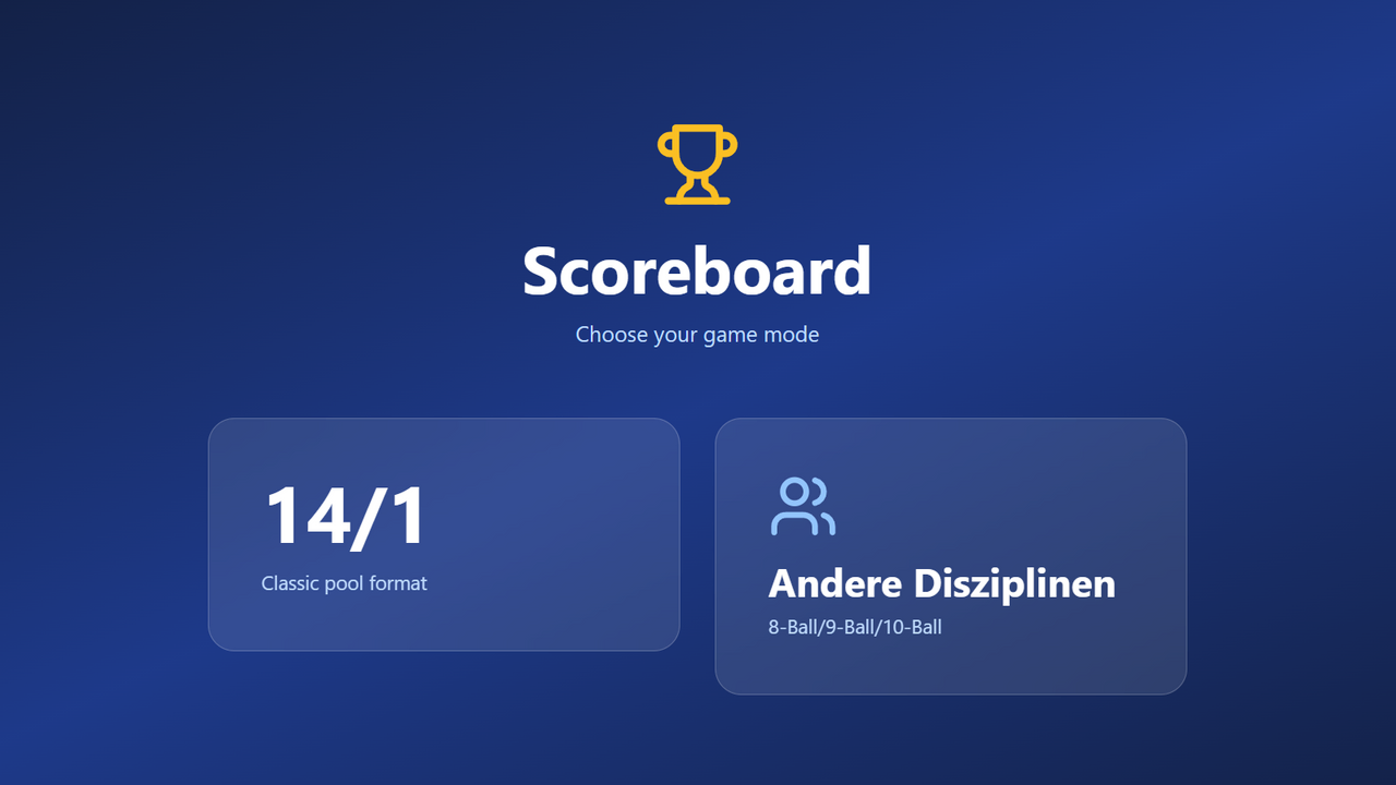ScoreBoard for Billard template preview