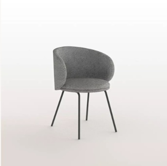 Evi Metal Dining Chair by Paul Rogers