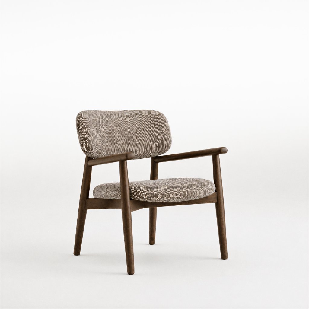 Cover Lounge Chair Walnut Blicher by Paul Rogers