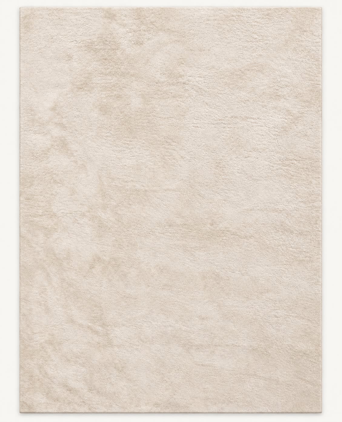 Hand Tufted White Bamboo Silk Rug