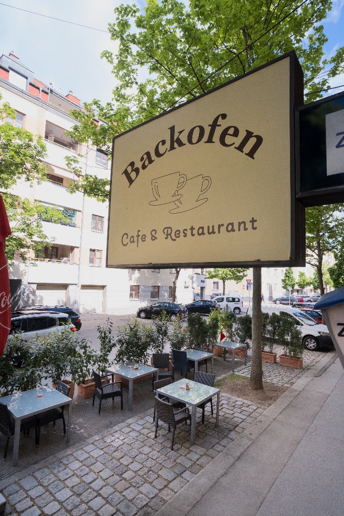 Schild Backofen