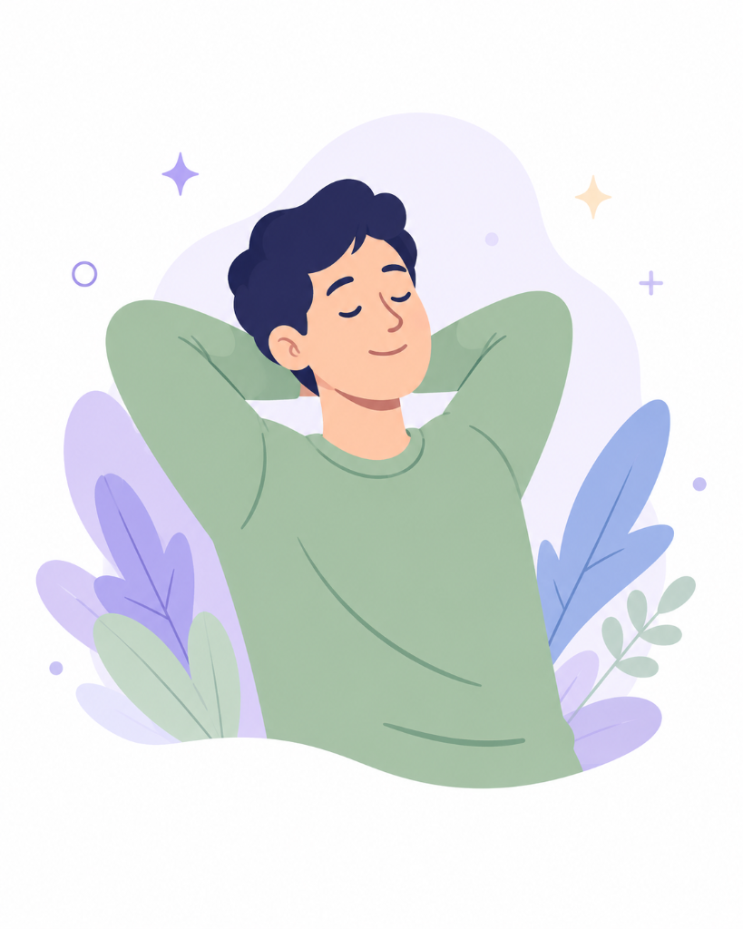 Ilustrasi refleksi diri — laki-laki