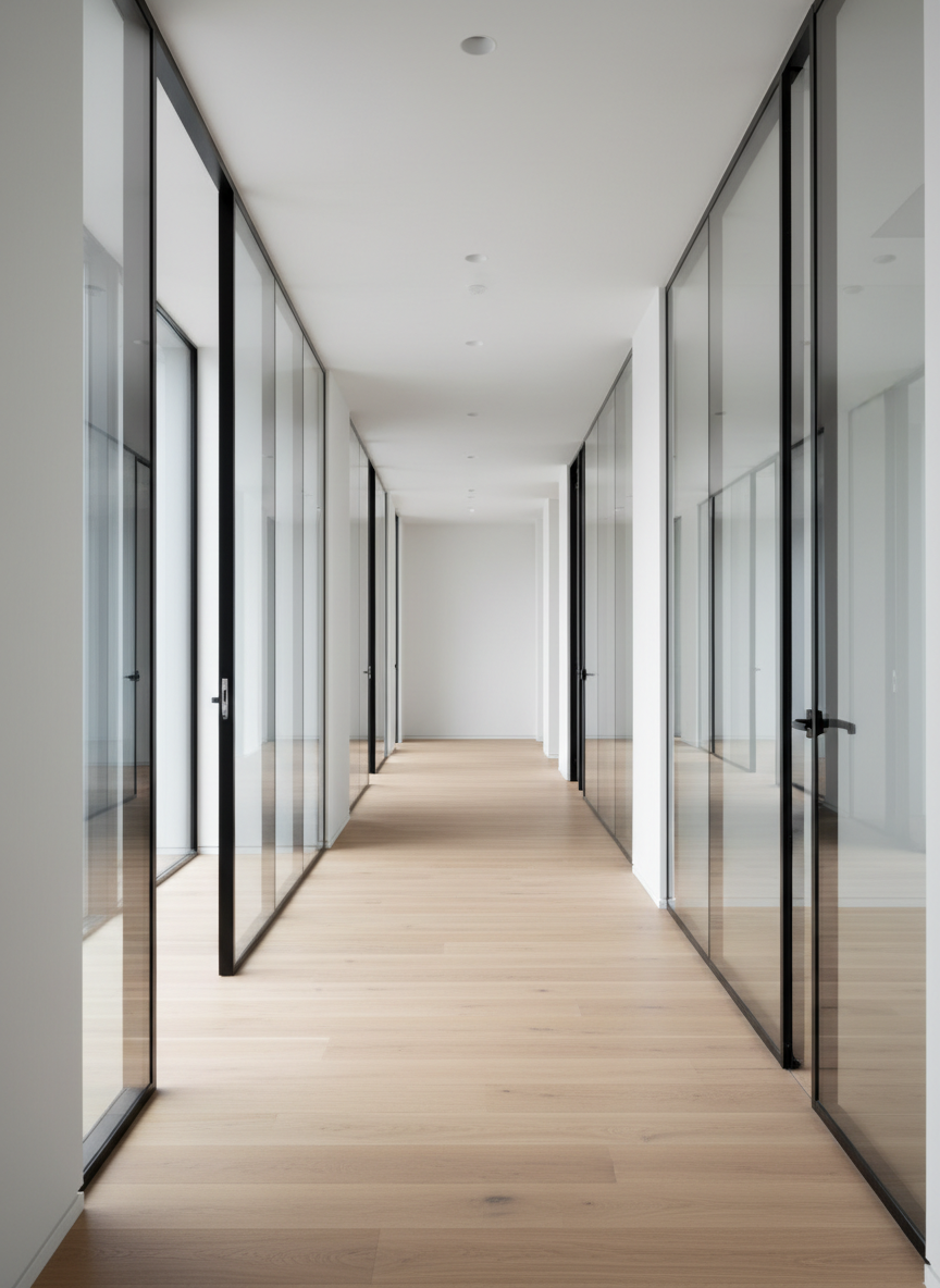 Office corridor — precision fit-out