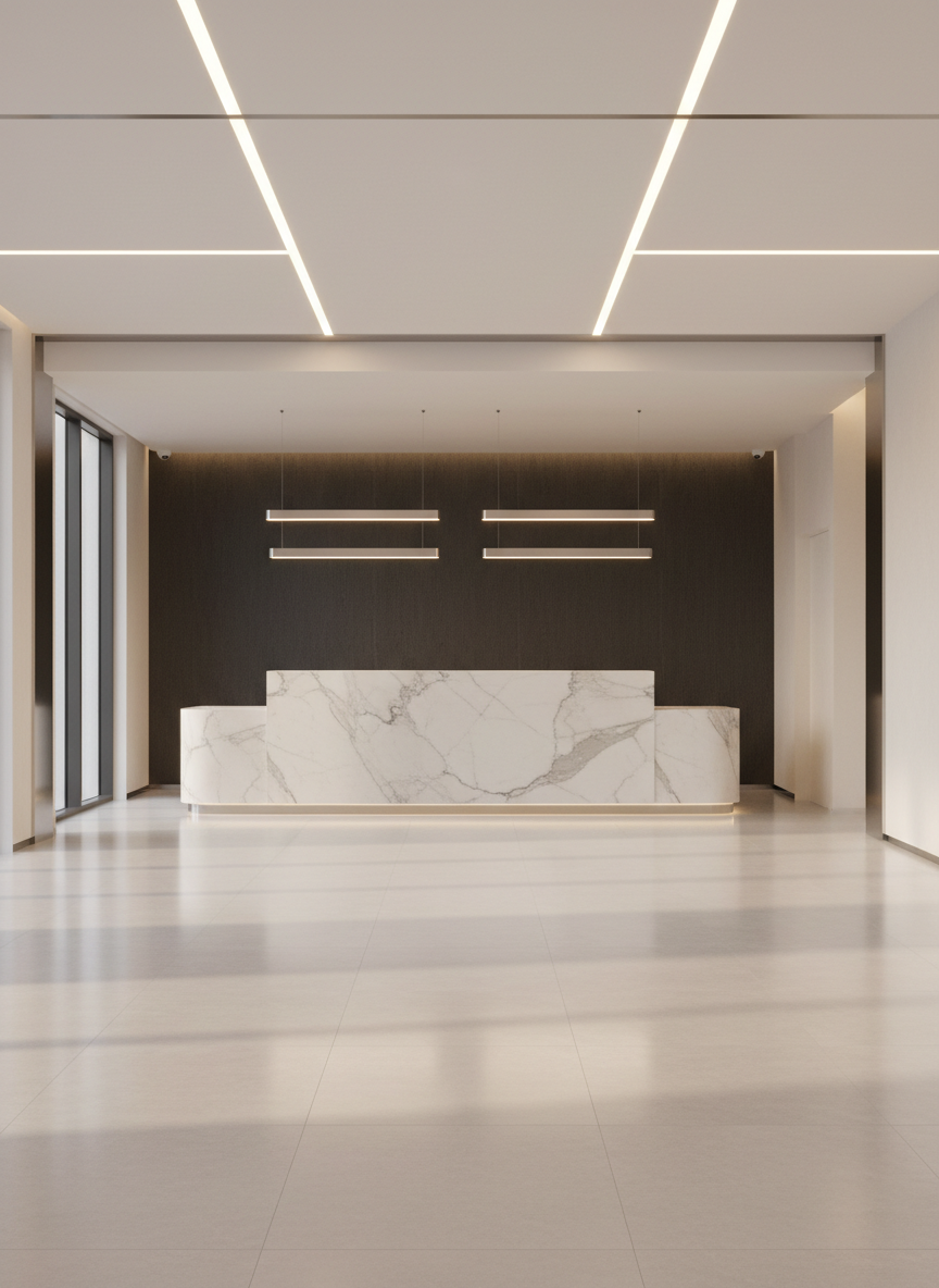 Commercial lobby — finished interior