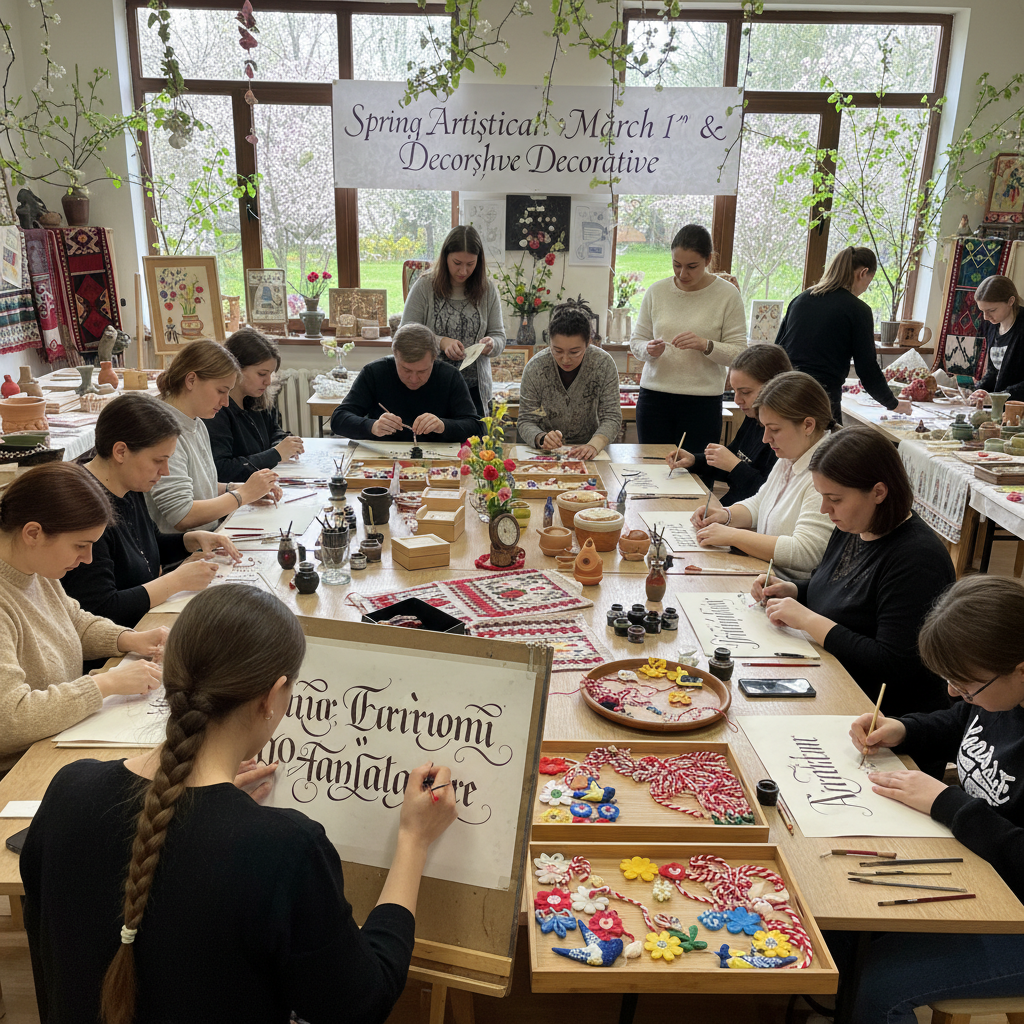 Atelier de caligrafie și mărțișoare