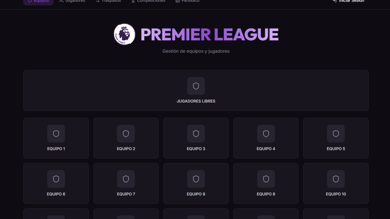 Premier League ADV template preview