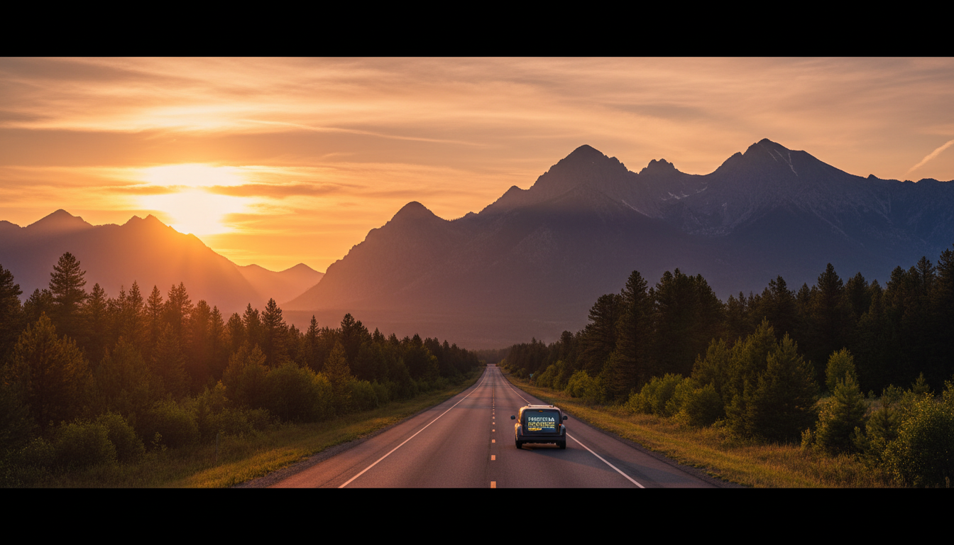 Montana landscape at sunrise