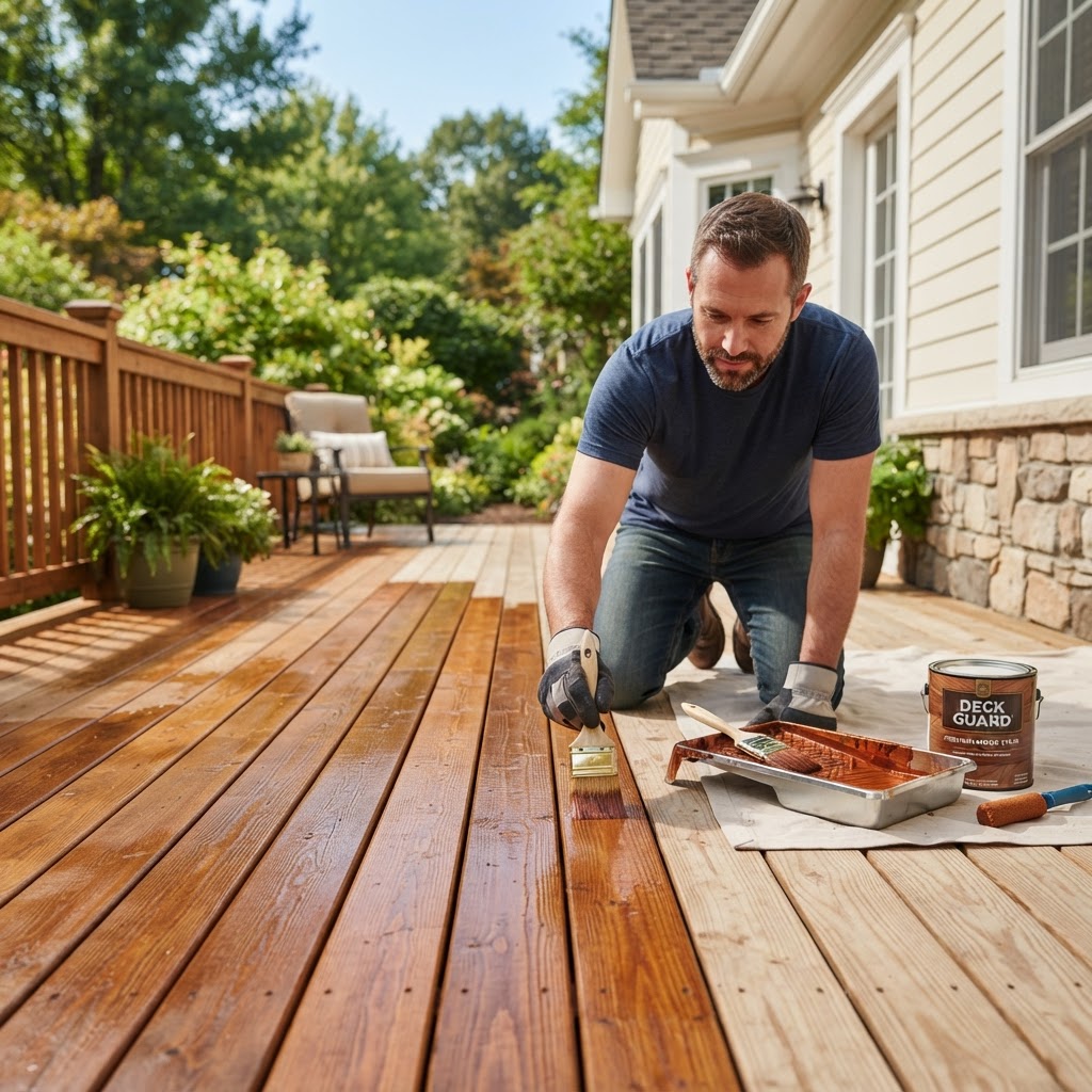Professional painting service and deck staining guide guide