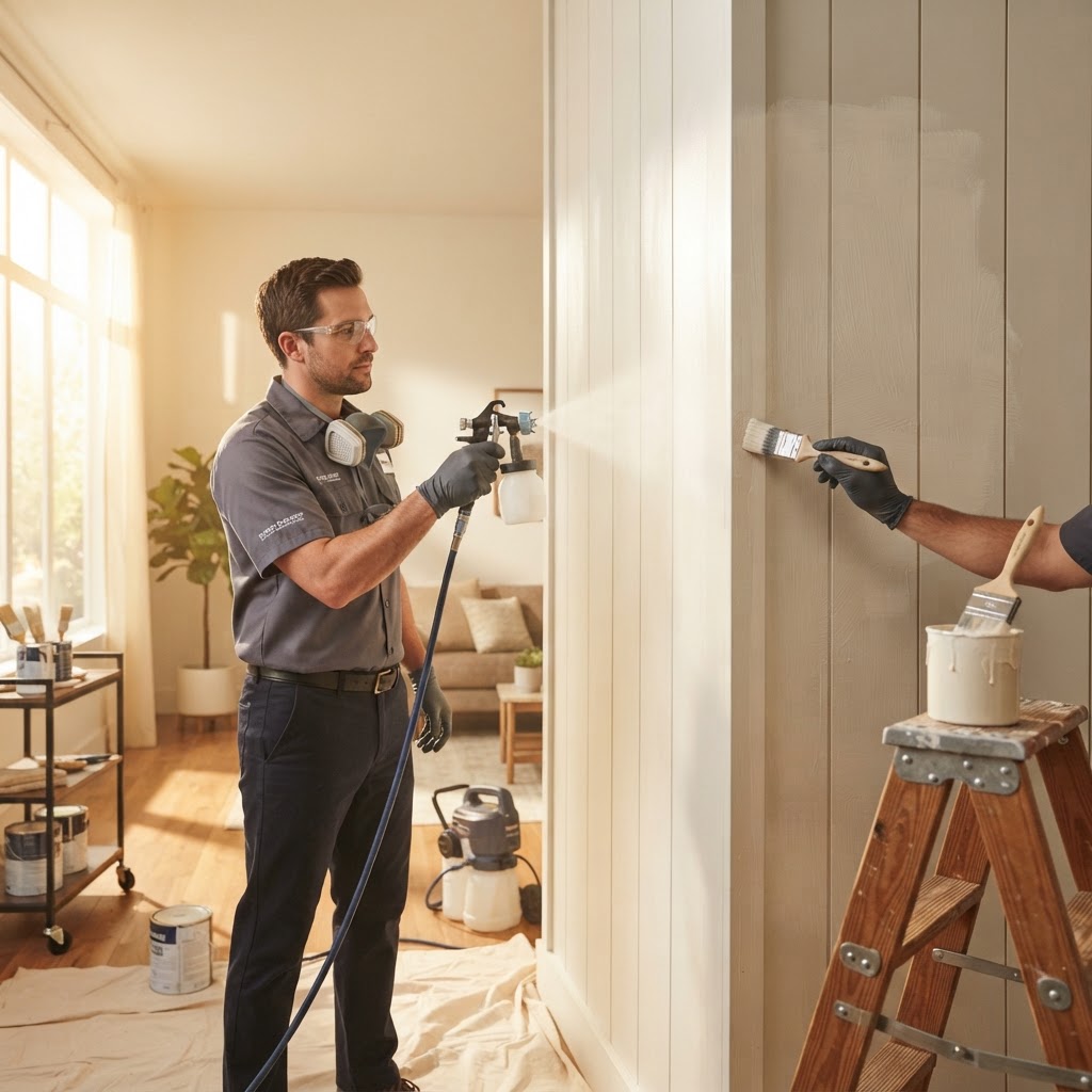 Professional painting service and spray vs brush painting guide