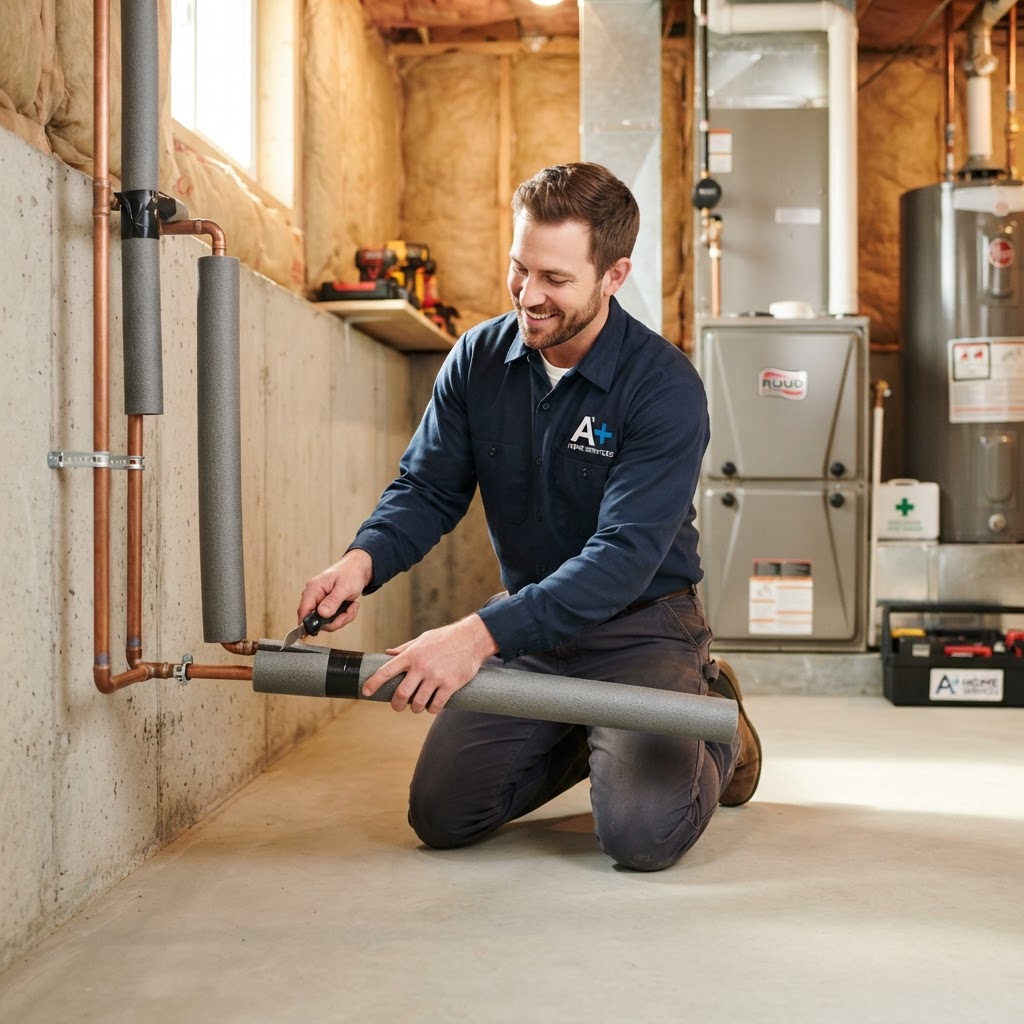 Professional plumbing service and preventing frozen pipes guide