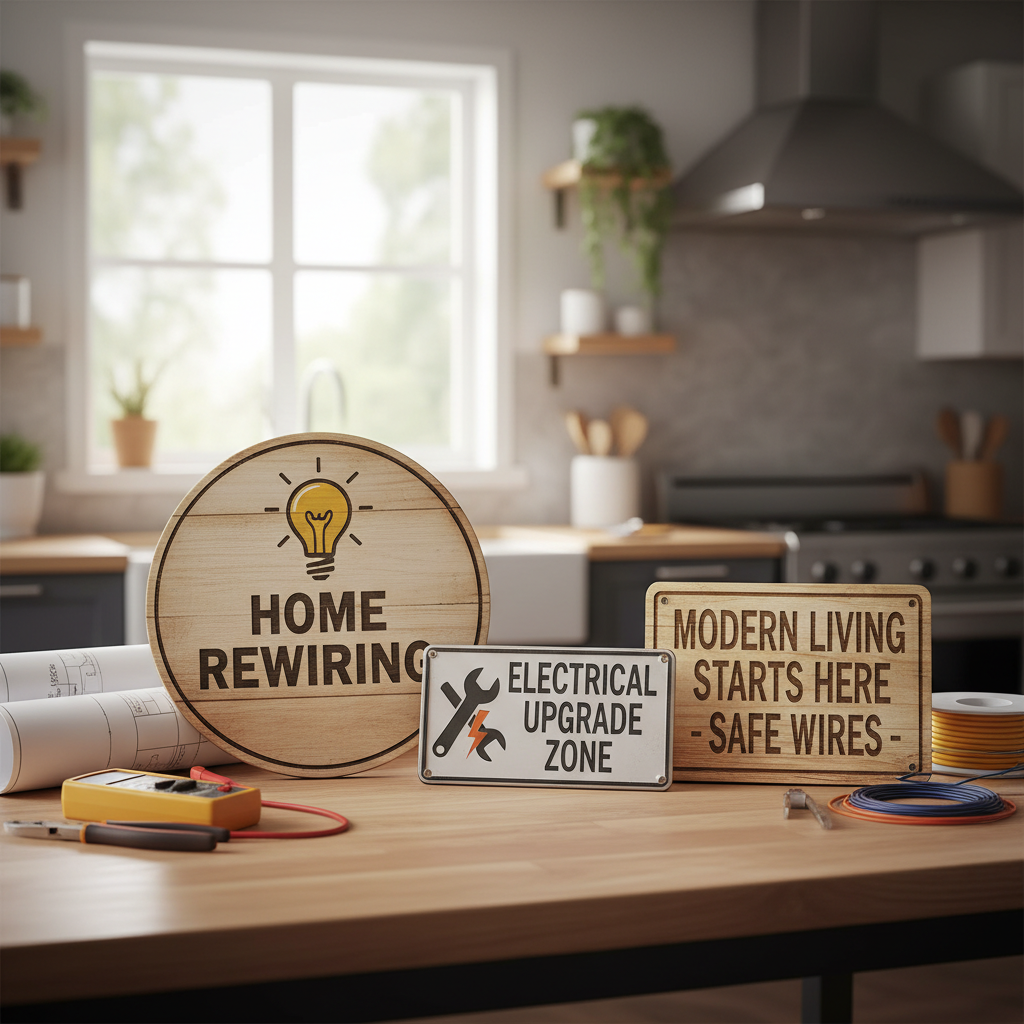 Professional electrical service and home rewiring signs guide