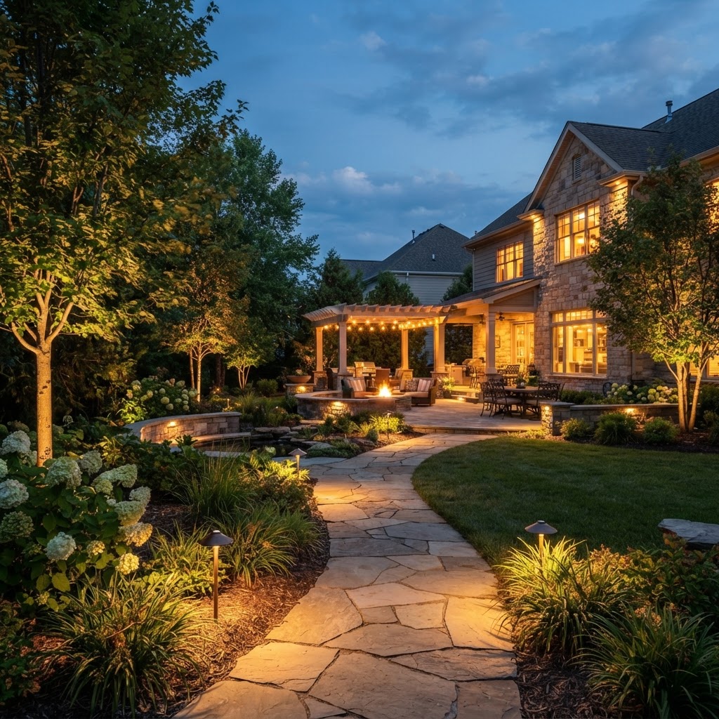 Professional landscaping service and landscape lighting design guide