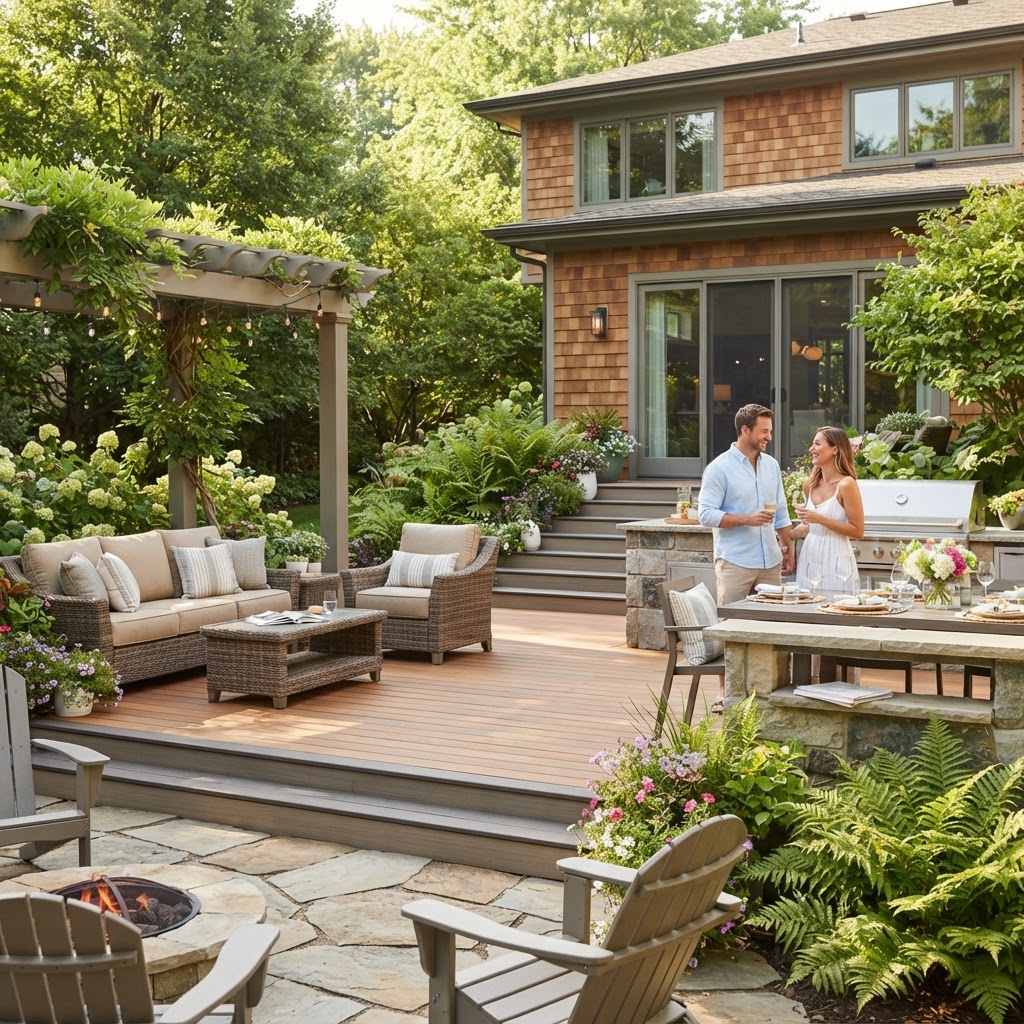 Professional landscaping service and outdoor living spaces guide