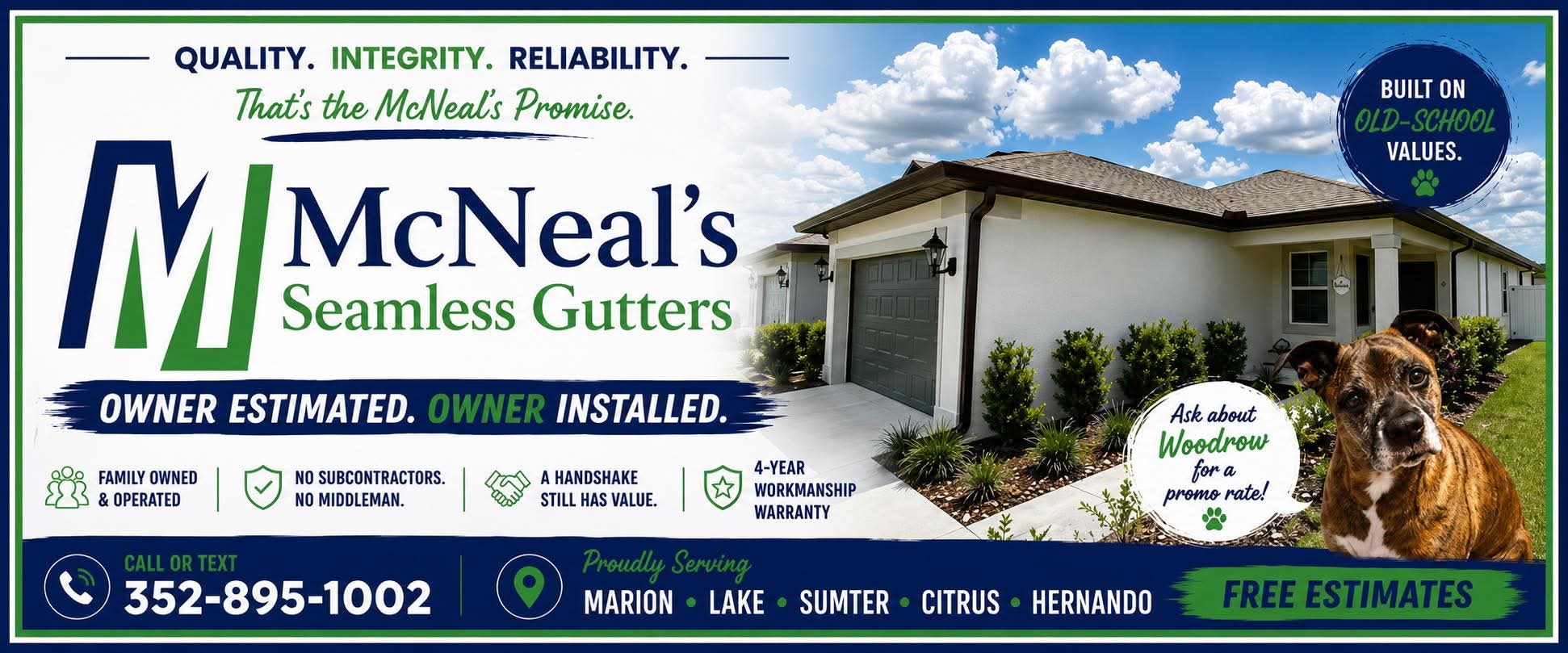 Mcneal’s Seamless Gutters cover photo