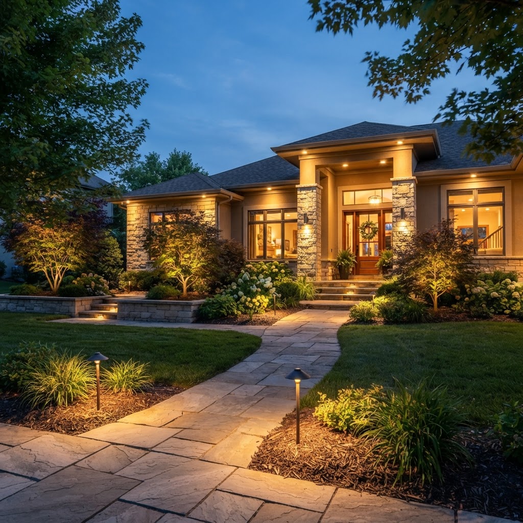 Professional landscaping service and landscape lighting design guide