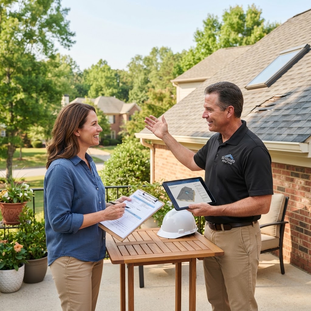 Professional roofing service and roof insurance claims guide