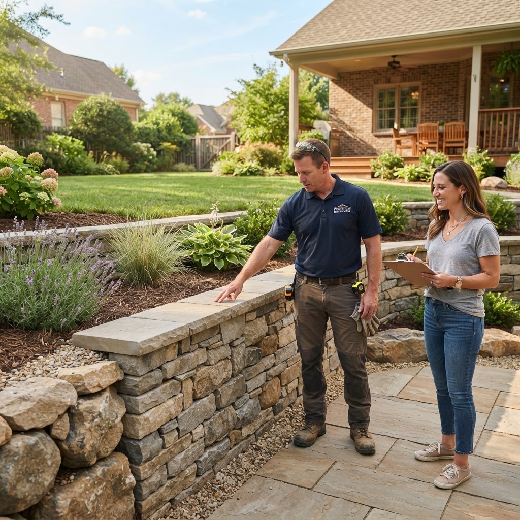Professional landscaping service and retaining wall guide guide