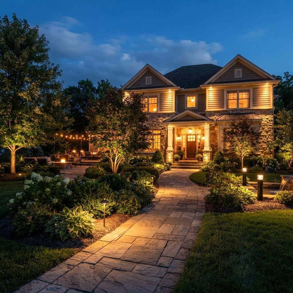 Professional landscaping service and landscape lighting design guide
