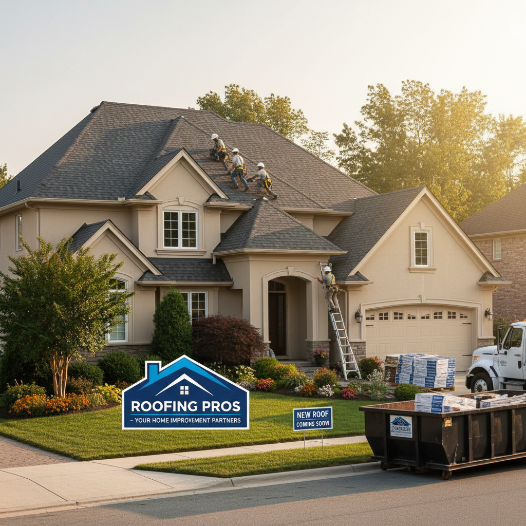 Professional roofing service and roof replacement signs guide