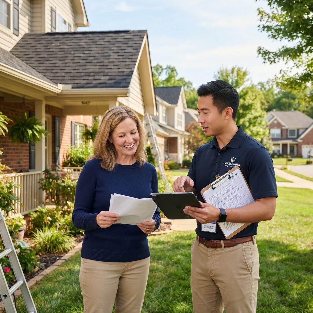 Professional roofing service and roof insurance claims guide