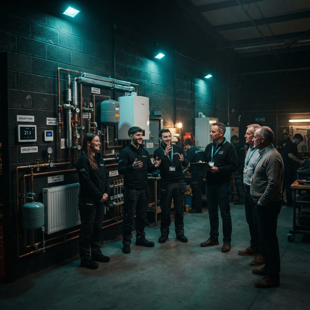 Leerlingen presenteren hun installatie aan de jury