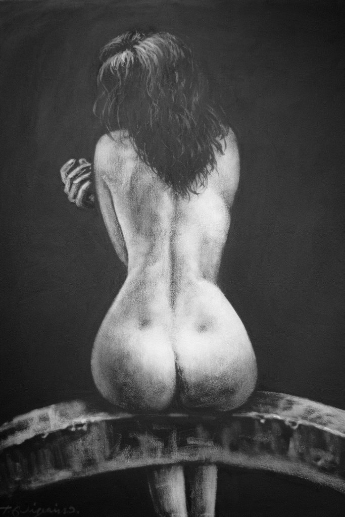 Nu Artistique — Fusain