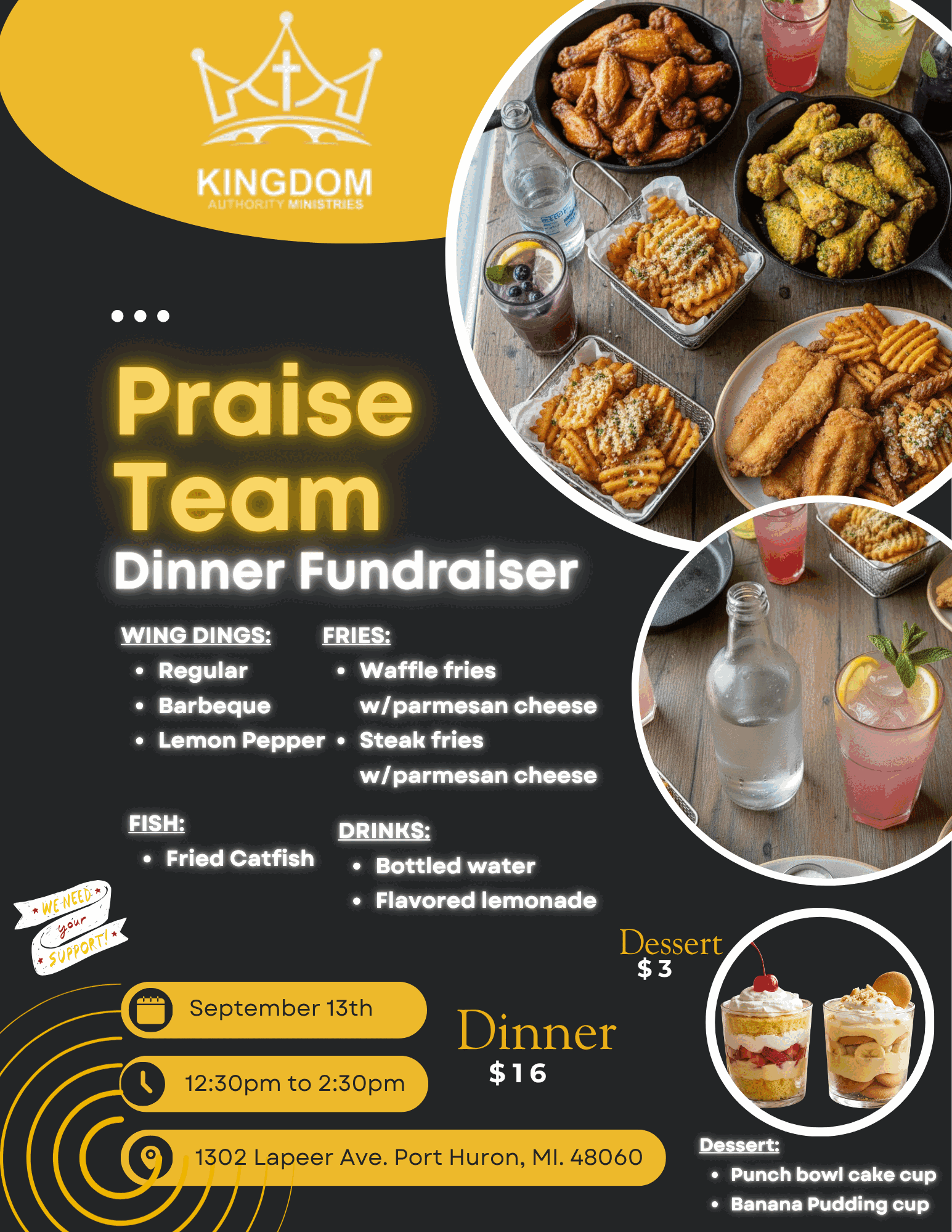 Praise Team Dinner Fundraiser