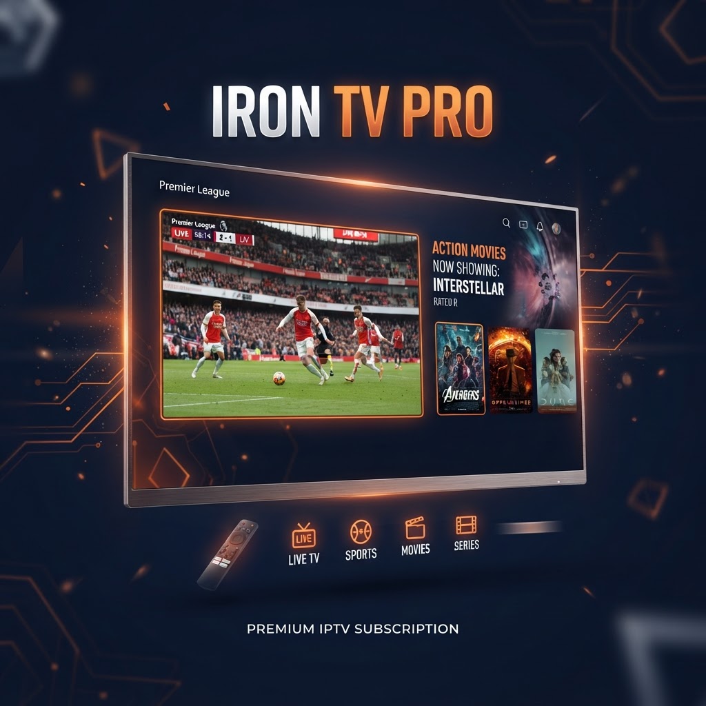 IRON TV PRO – Abonnement IPTV 12 mois France
