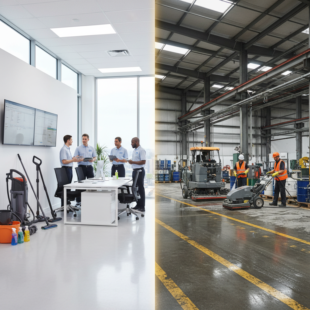Understanding the Key Differences Between Industrial and Commercial Cleaning