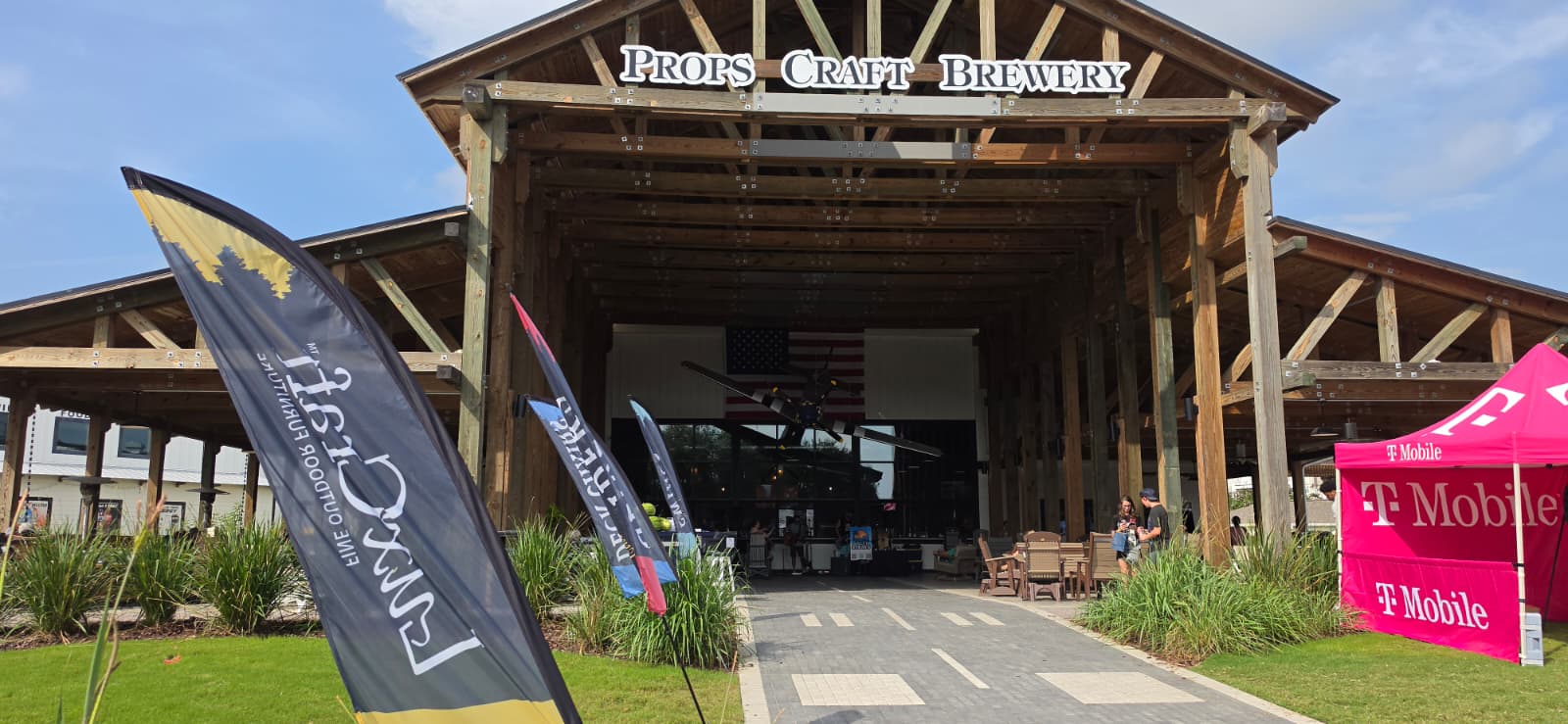 Main entrance to Props Craft Brewery in Hammock Bay, Freeport, Florida