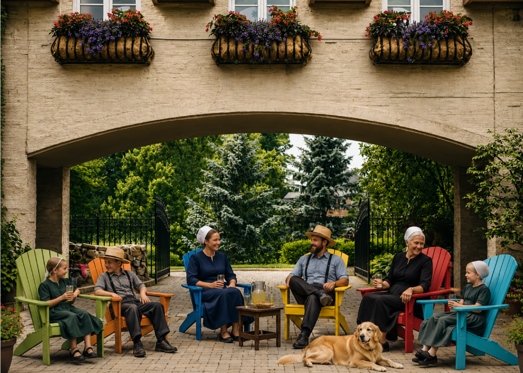 Adirondack chairs gathering