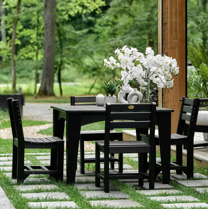 44" Island Dining Square Poly Table