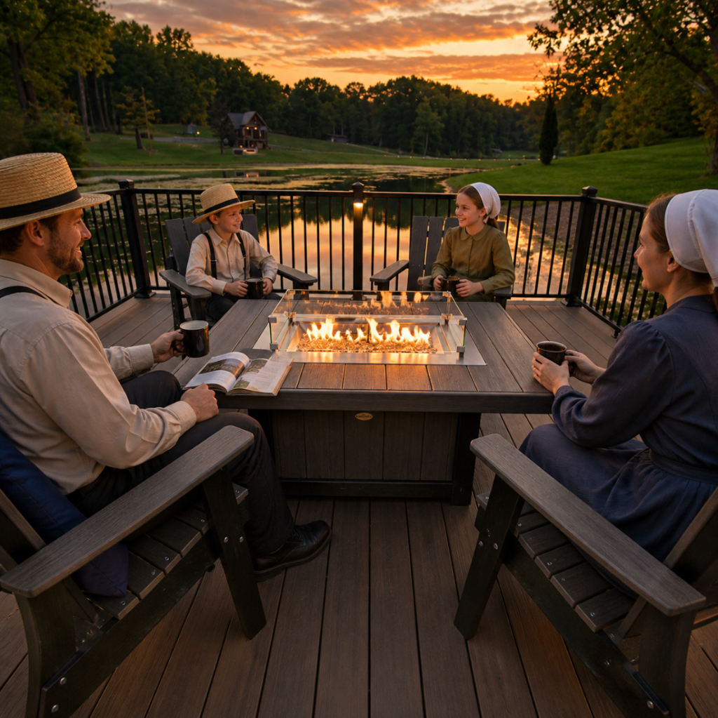 LuxCraft fire tables gathering