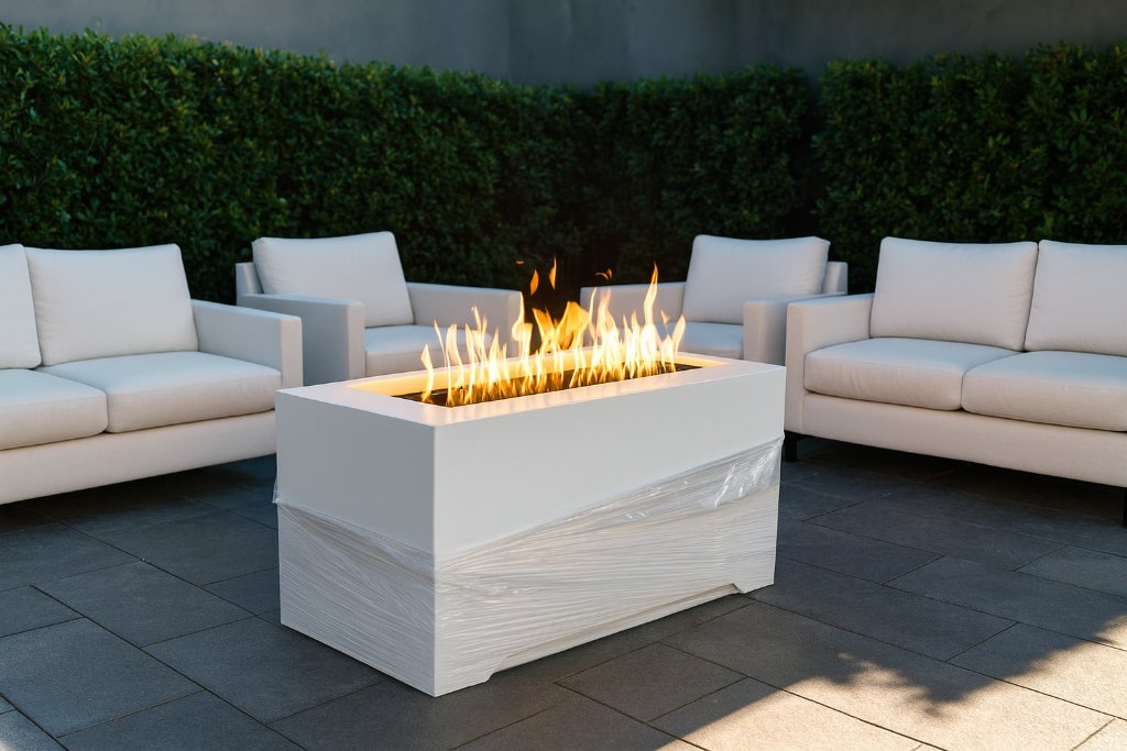 Outdoor Gas Fire Table — Full Flame
