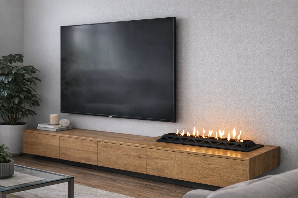 Linear Bio-Ethanol on TV Unit