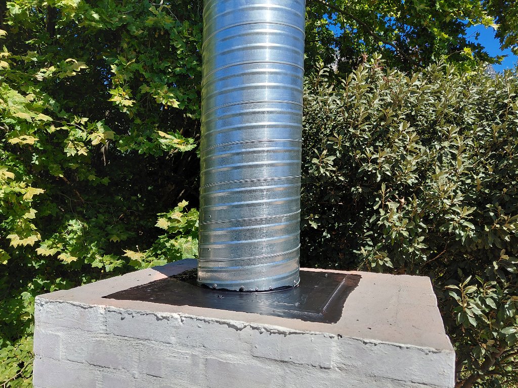 Flue Installation — Lead Flashing