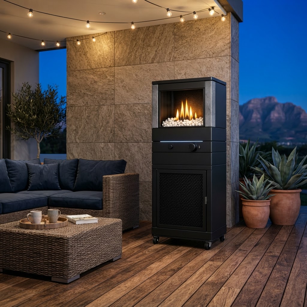 Trigo silver-line free standing Gas fireplace 3
