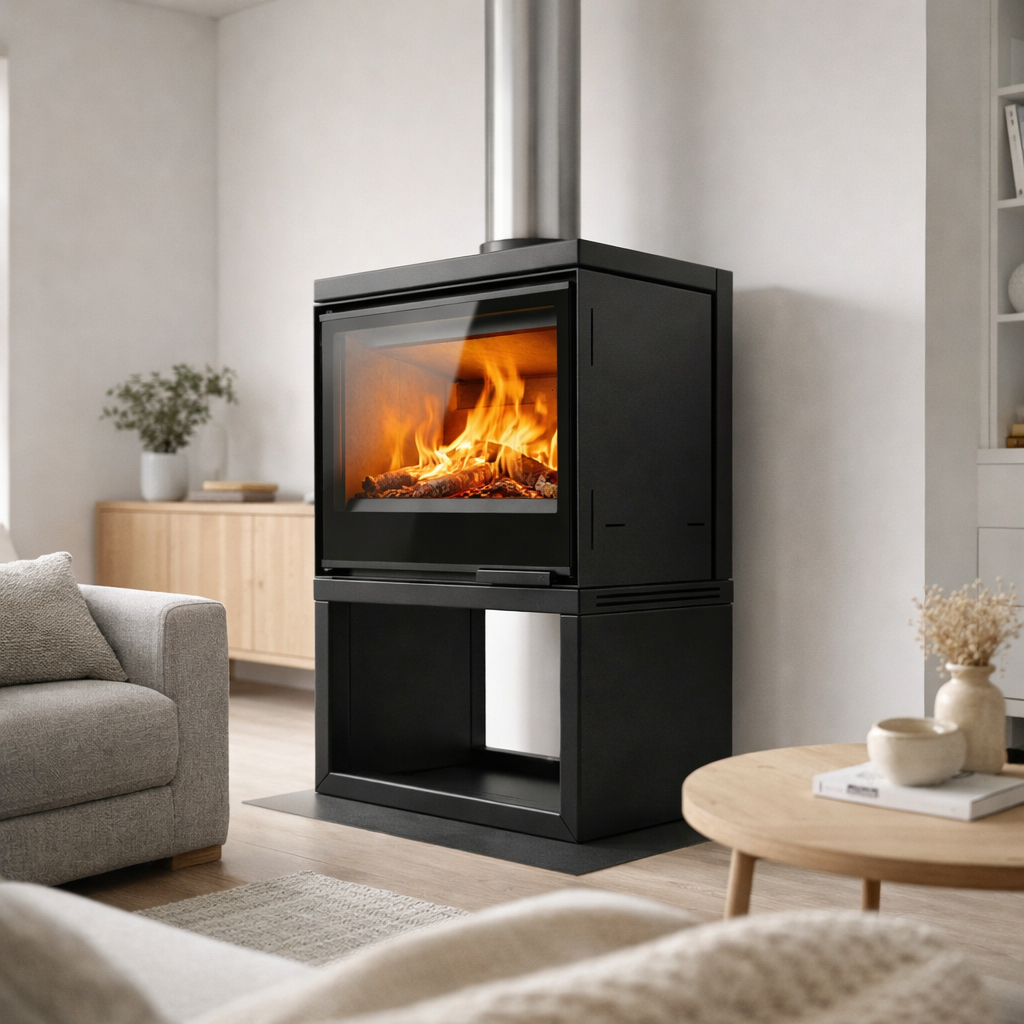 Nexus SA 750  freestanding closed-combustion wood fireplace