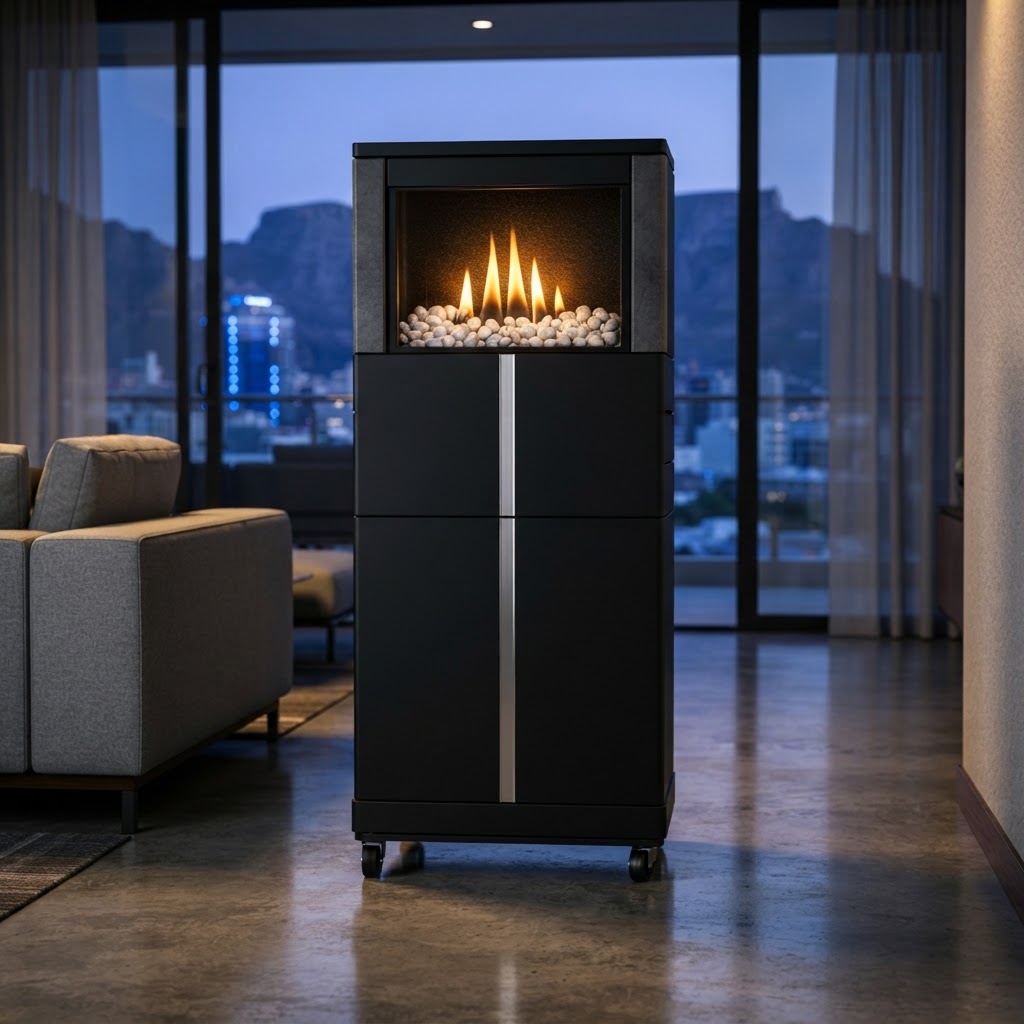 Trigo silver-line free standing Gas fireplace 2