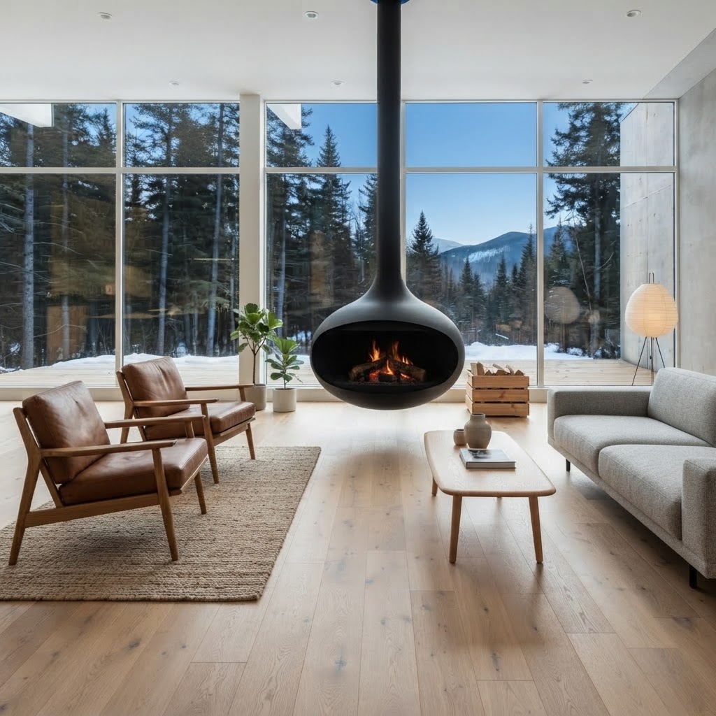 Hanging Floating Fireplace