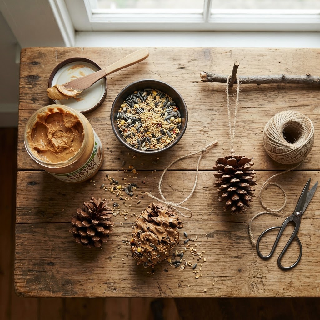 Pinecone Bird Feeder Craft