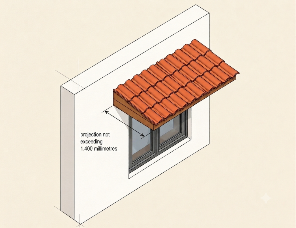 Awning / windowhood (tiles)