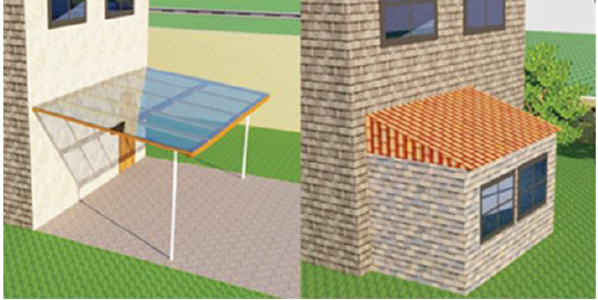 Single storey lean-to extension