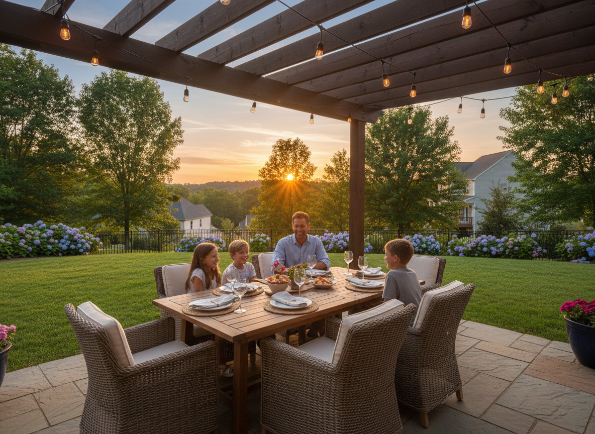 Beautiful mosquito-free backyard patio