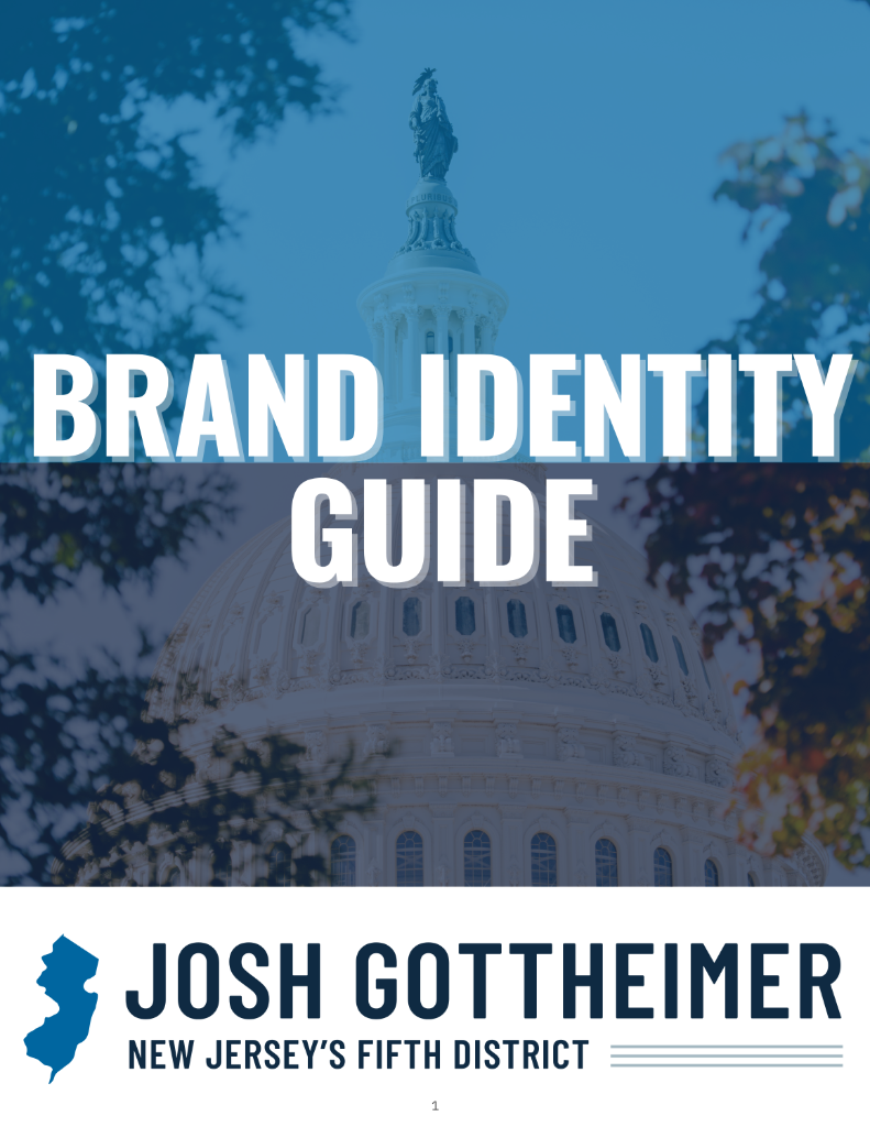 Congressman Josh Gottheimer — Brand identity guide & congressional materials