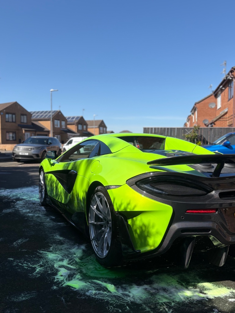 McLaren 600LT after paint correction and ceramic coating