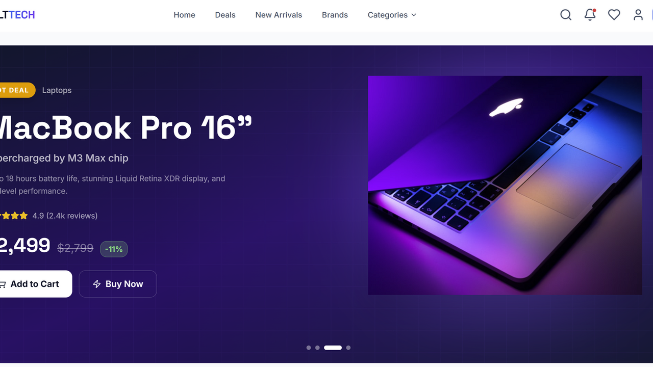Electronics Store template preview