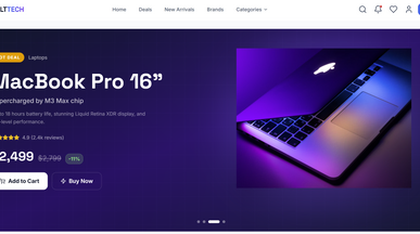 Electronics Store template preview