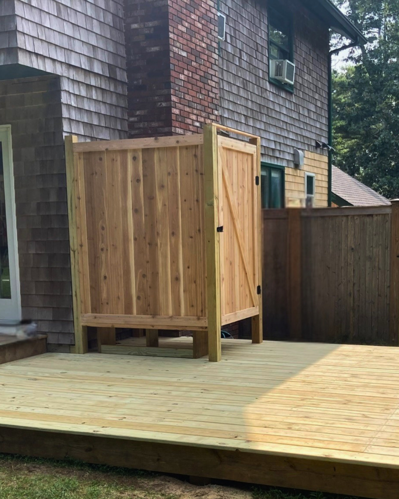 New Deck Build with Cedar Outdoor Shower