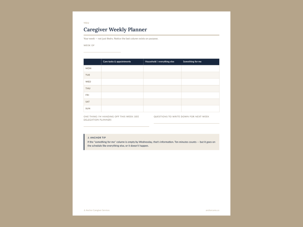 Caregiver Wellness Planner 3